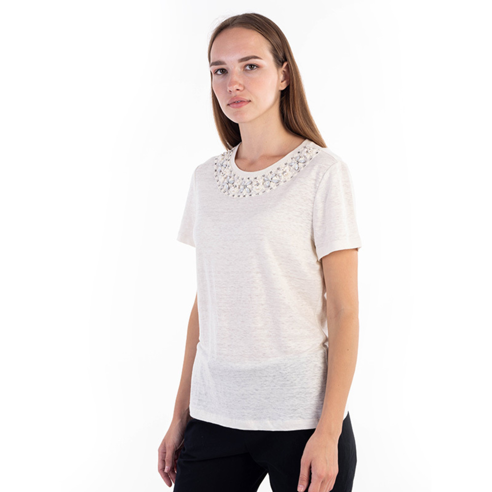 TORY BURCH WHITE SMOKE BLOUSE | WOMENS SIZE L